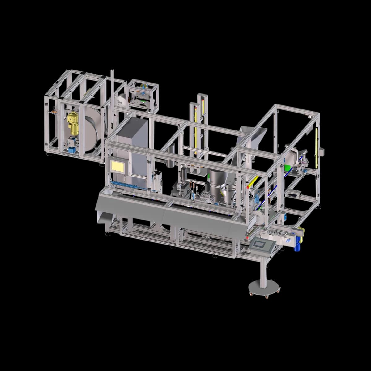 Semiautomatic Assembly Line for Flexible Hose - Automatic Hose Feeding