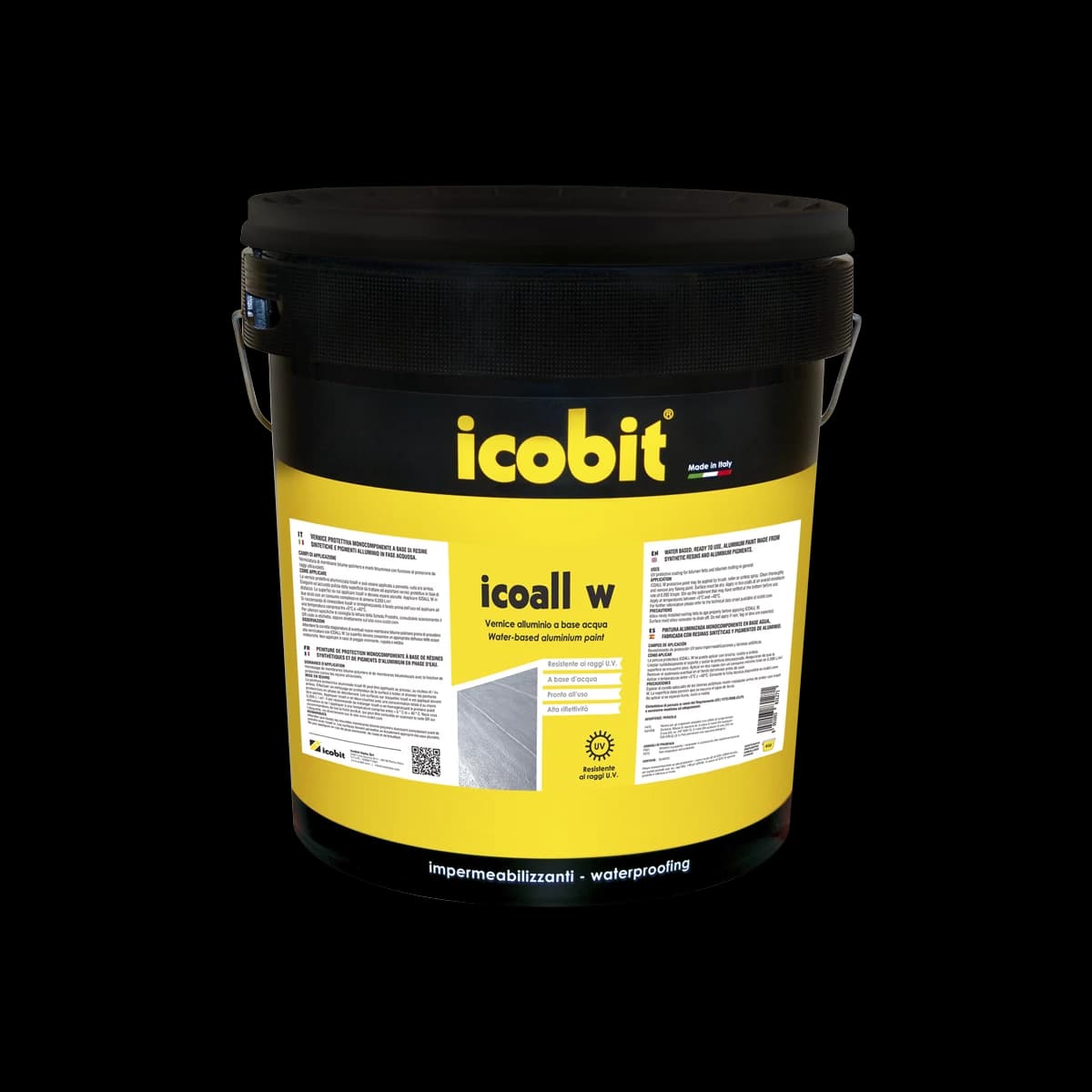 Icoall W for Painting and Protecting Bitumen-Polymer Membranes (Liquid, Water Based) (4 Lt)