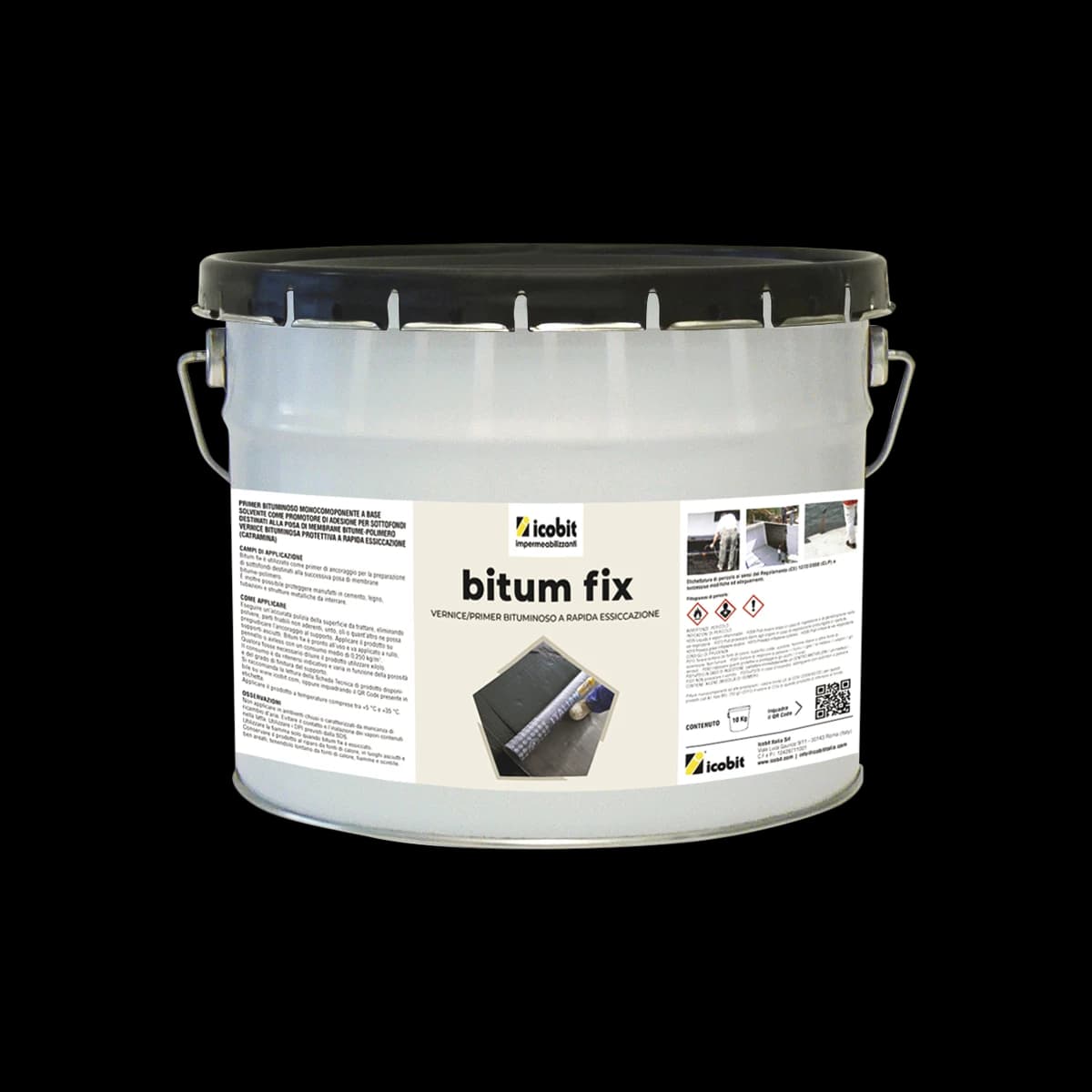 Bitum Fix Protective Bituminous Paint (tar) Anchoring Primer (Liquid, Solvent Based) (10 Kg)