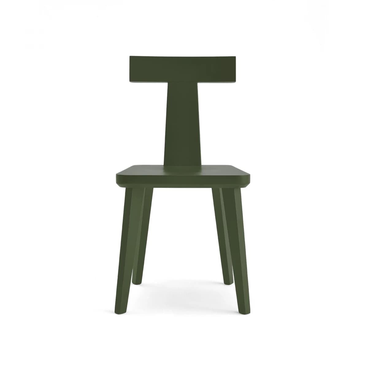 Ash Chair with Backrest in the Shape of the Letter T (T Coffee)