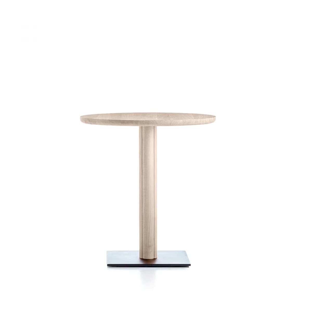 One Table with Round or Square Top and Straight Central Leg