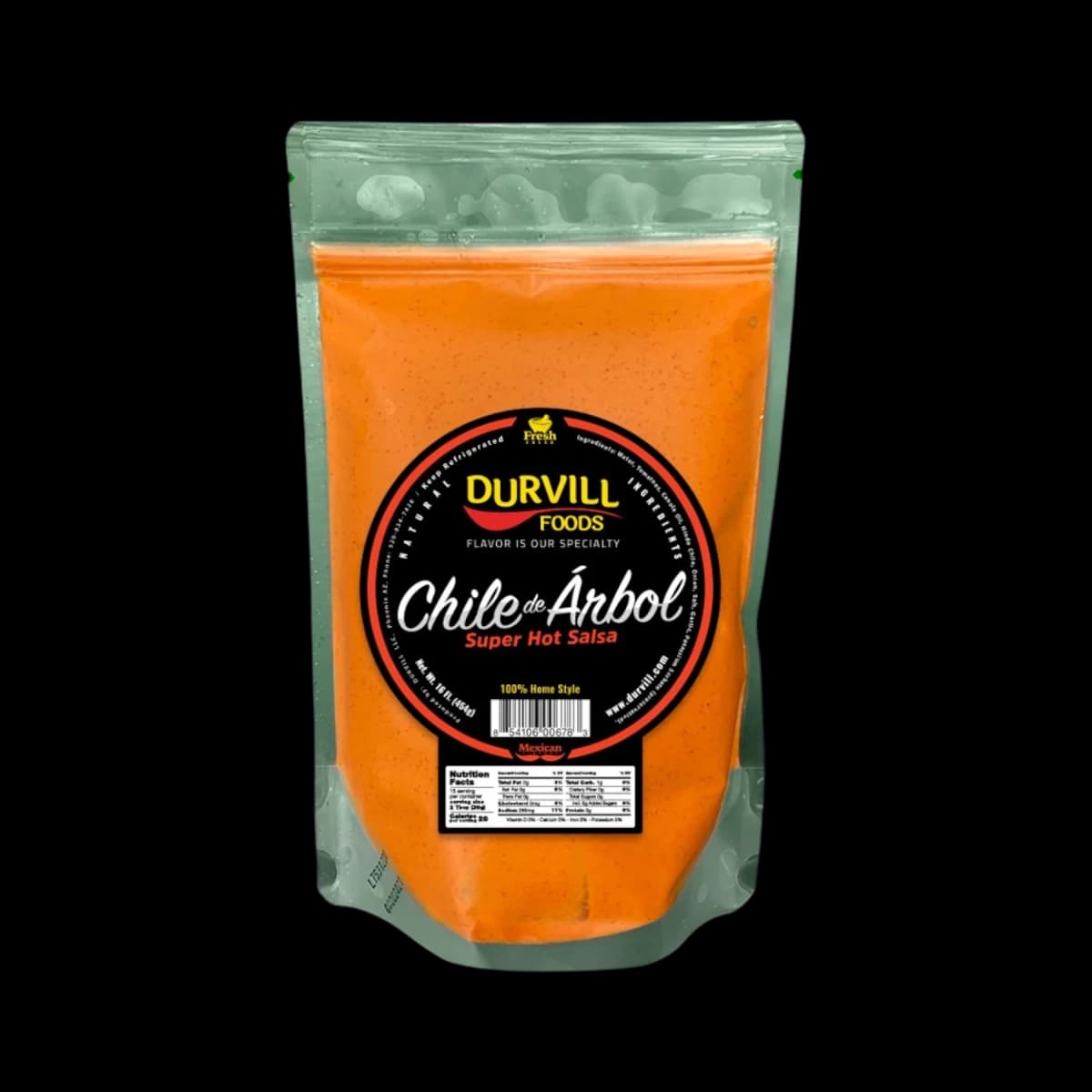 Natural 'Chile de Arbol' Mexican Sauce (450 grs)