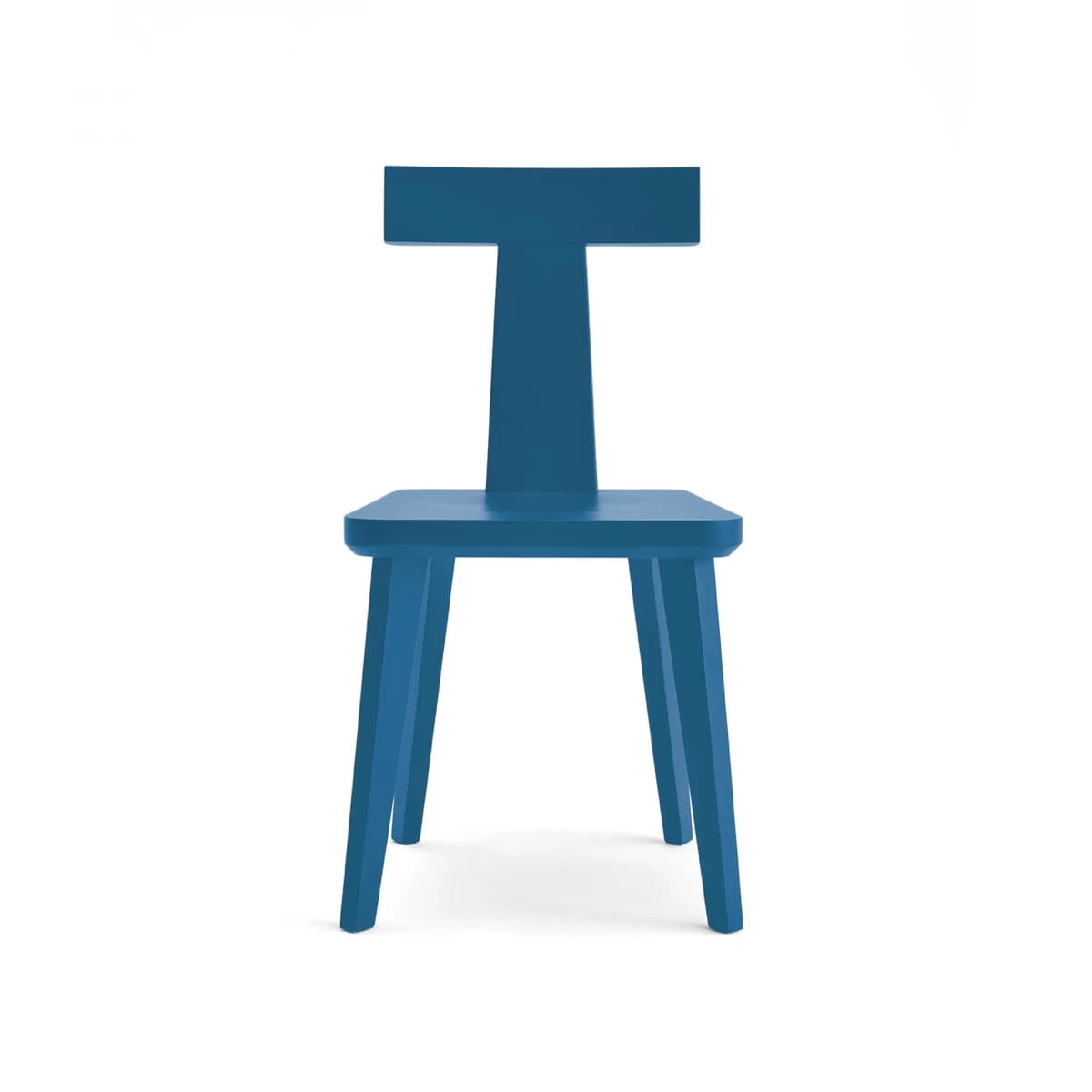 Ash Chair with Backrest in the Shape of the Letter T (T Coffee)