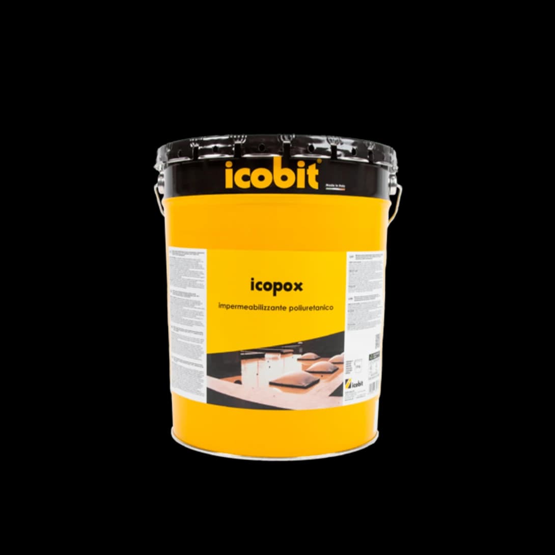 Icopox Two-Component Colored Plastic Polyurethane Continuous Waterproofing Membrane (Liquid, Solvent Based) (25 Kg)
