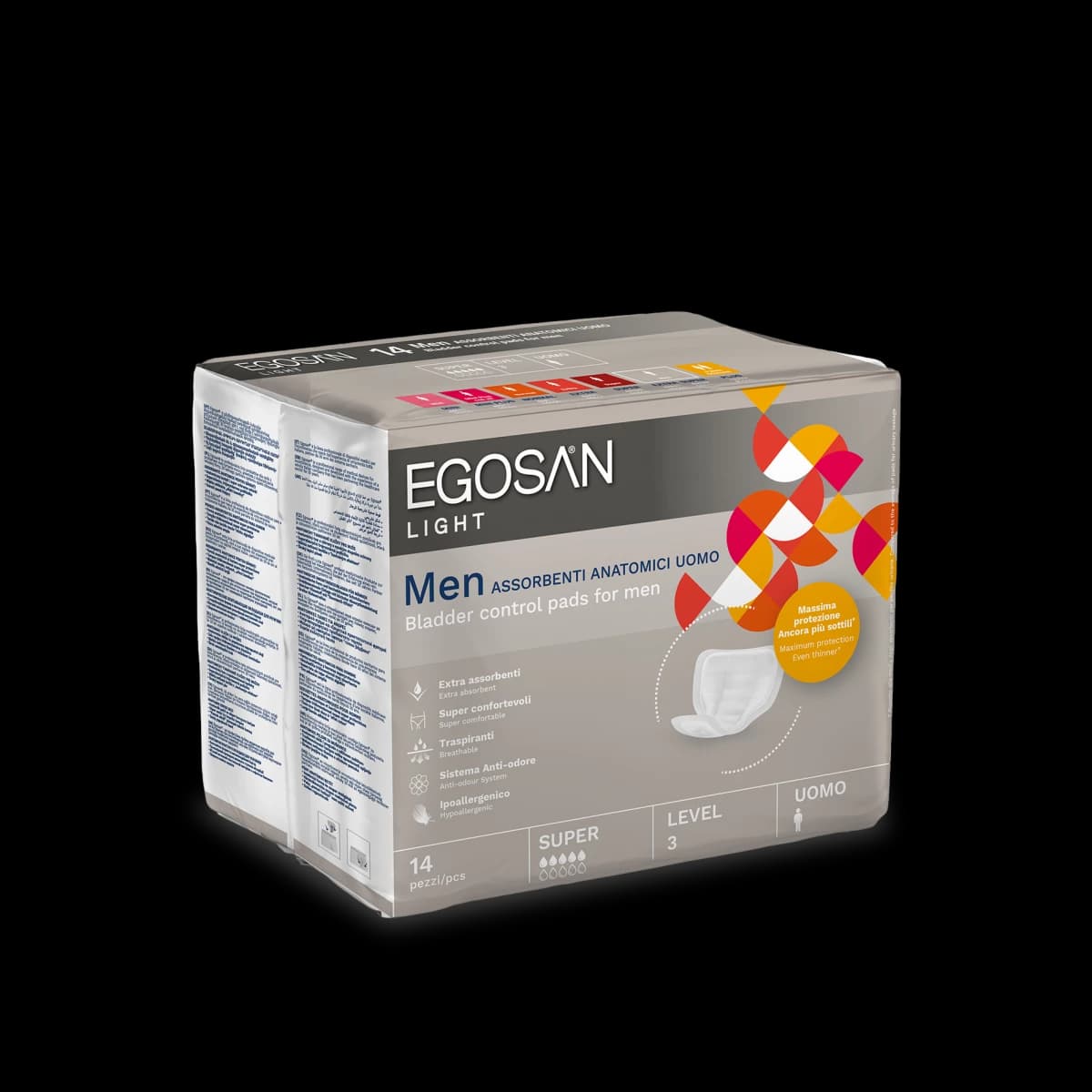 Anatomical Light Sanitary Pads for Men (Day-Night/Super Absorption) (Single Size)